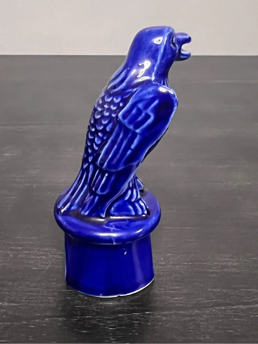 VTG Boyd Glass Cobalt Blue Eagle Pie Bird Vent 4.75” Diamond B USA Unique